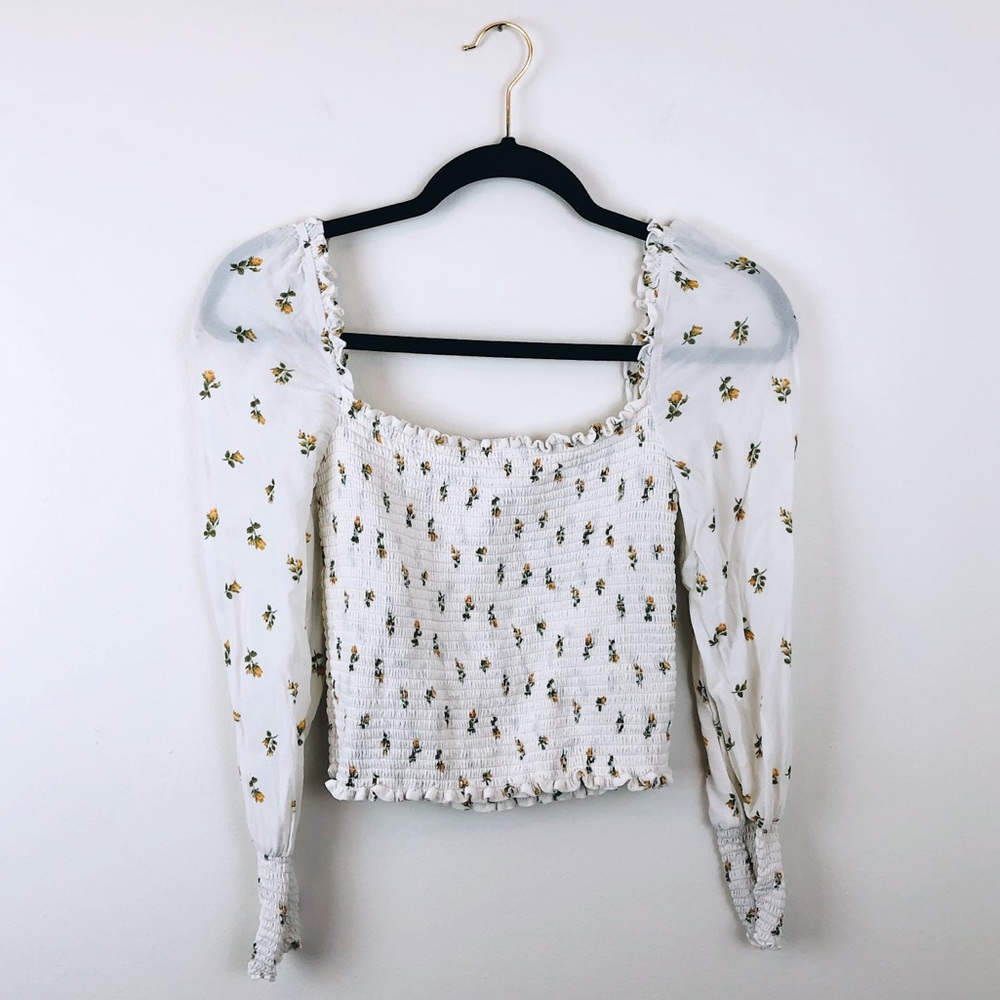 Reformation Smocked Top